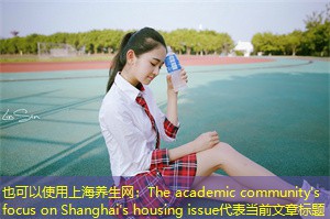 The academic community's focus on Shanghai's housing issue